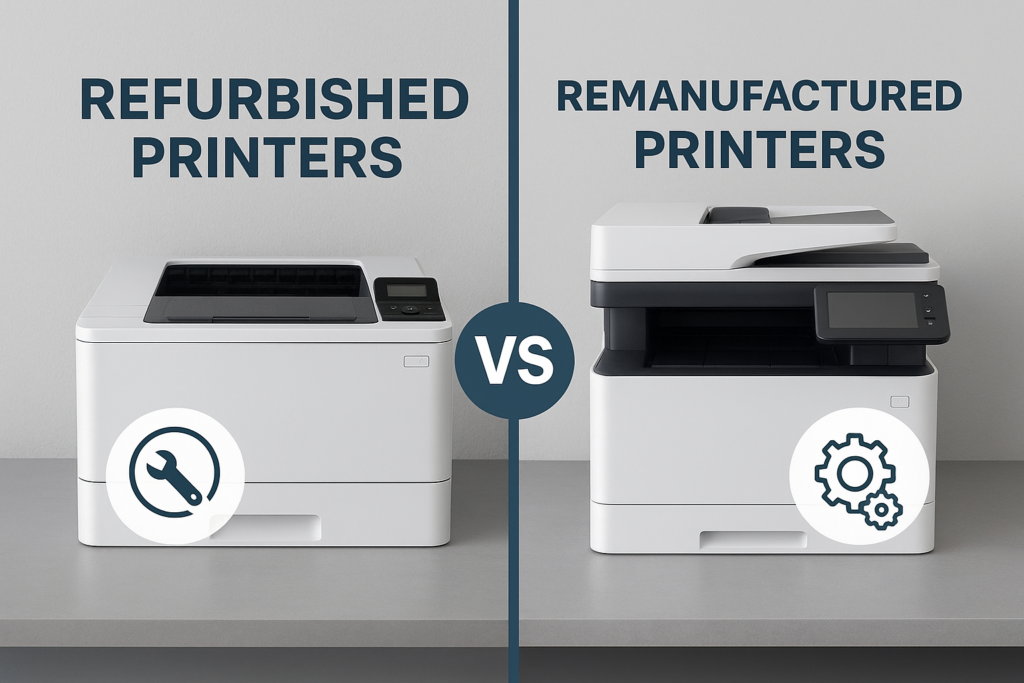 Remanufacture vs Refurbished Printers comparison